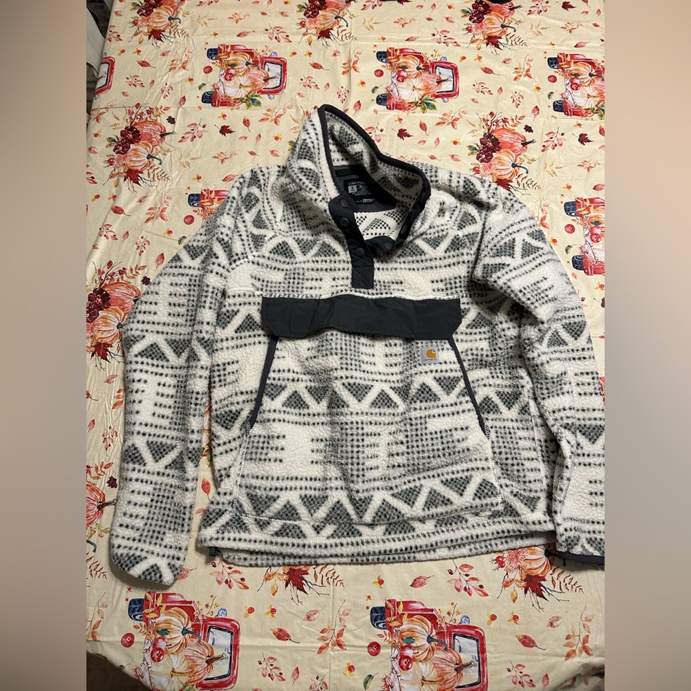 Carhartt Relaxed Fit Fleece Quarter-Snap Pullover Small